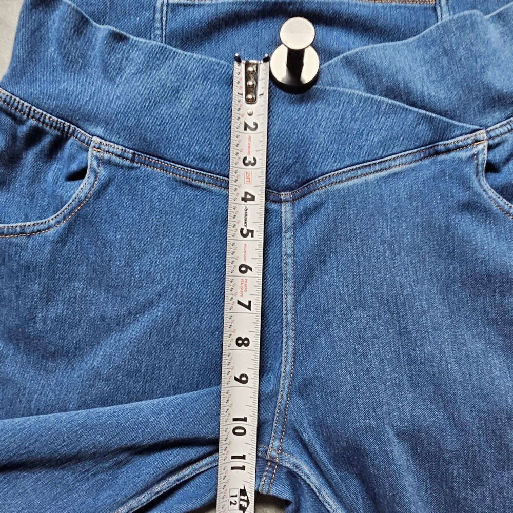 Halara Patitoff Flowy High Waisted Crossover Flare Jeans Blue XL Regular - Picture 5 of 11